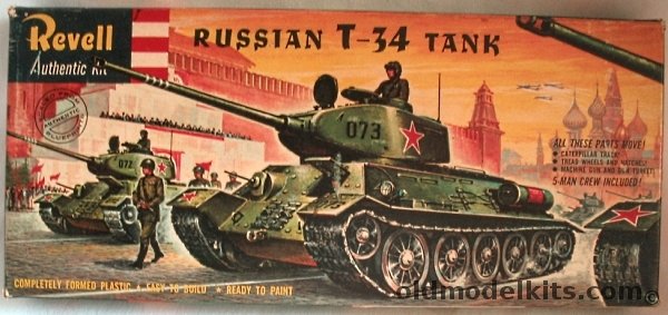 Revell 1/40 Russian T-34 Tank - Great Britain Issue S Kit, H538 plastic model kit